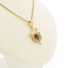 Image 7 of Gold pendant with sapphire and diamond 0.33 ct.