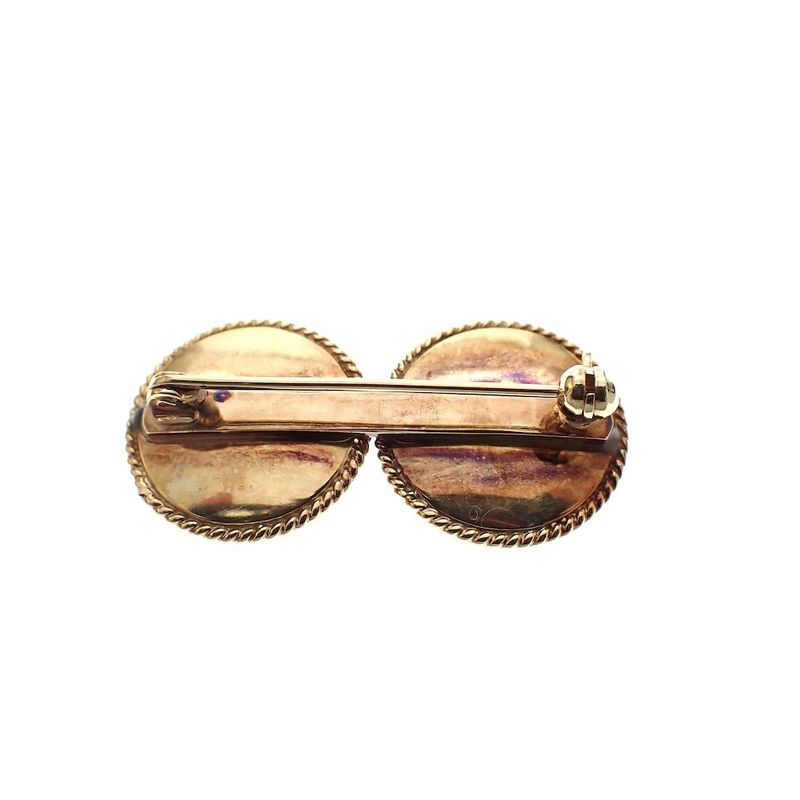 Image 5 of Antique gold brooch with two buttons