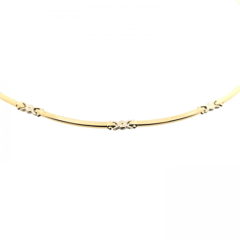 Image 4 of Two-tone gold fantasy link necklace