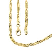 Gold twisted gourmet link chain