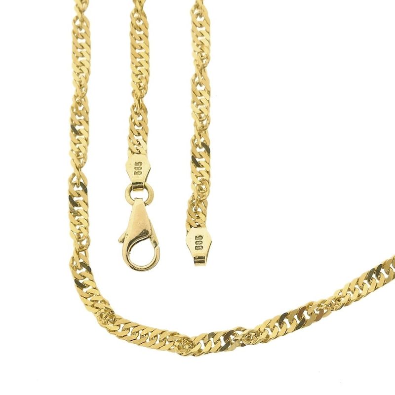 Image 1 of Gold twisted gourmet link chain