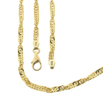 Gold twisted gourmet link chain Image 1 of Gold twisted gourmet link chain