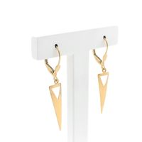 Gold triangle stud earrings