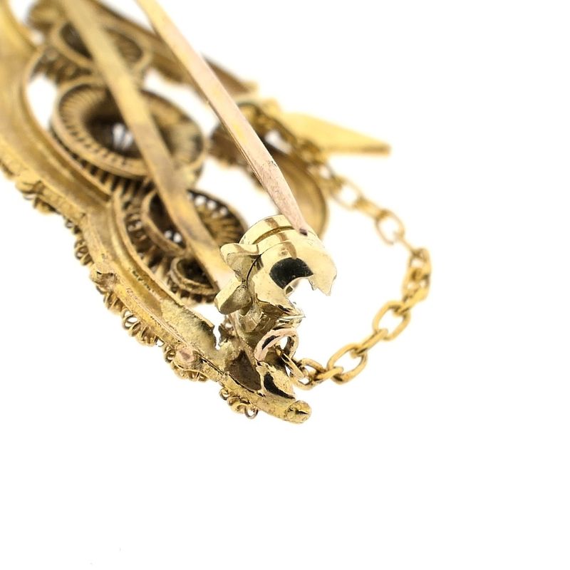 Image 5 of Vintage gold brooch with Zeeland buttons