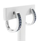 Image 3 of White gold stud earrings with sapphire