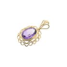 Image 6 of Vintage gold pendant with amethyst.