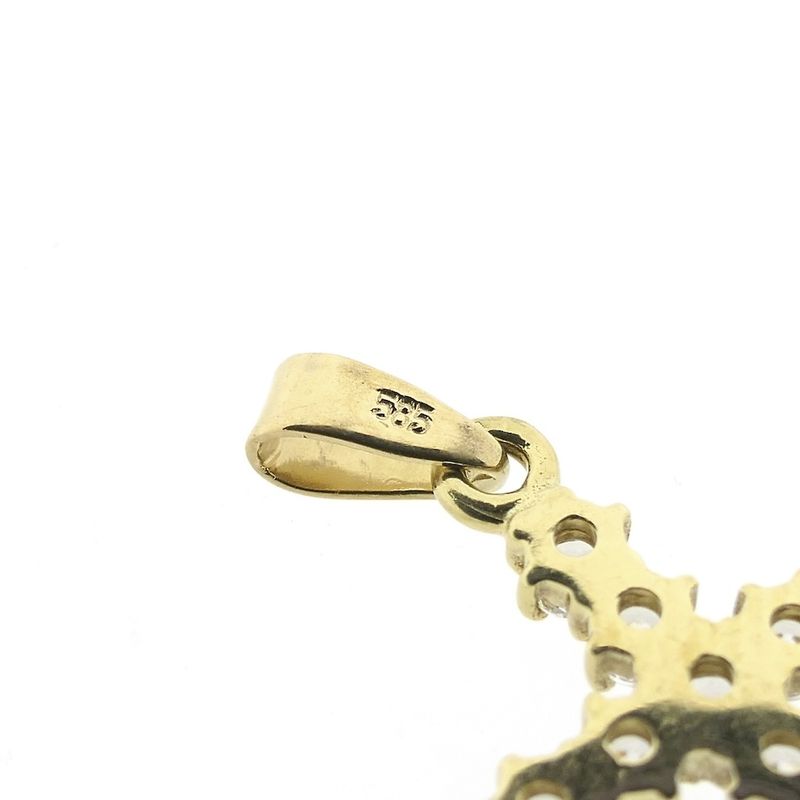 Image 7 of Gold cross pendant with zirconia