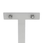 Image 1 of White gold solitaire stud earrings with moissanite | 0.07 ct.