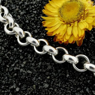 Image 2 of Silver robust jasseron link bracelet | 19.5 cm