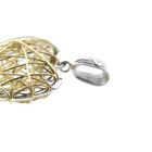 Image 6 of Two-tone gold pendant of a heart with gold threads