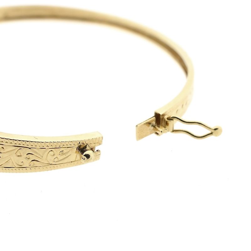 Afbeelding 4 van Gouden slavenarmband met zirconia