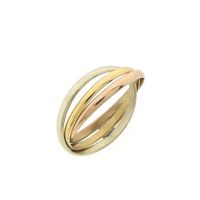 Tricolor gold trinity ring