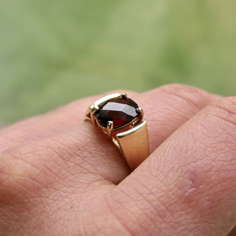 Image 8 of 9K Garnet Ring | Vintage