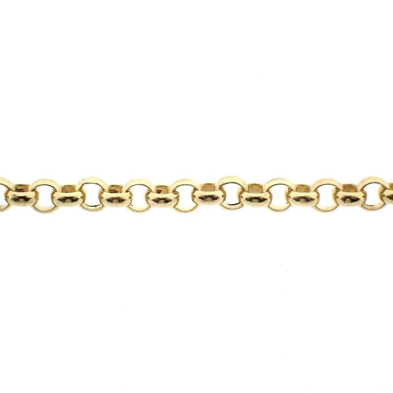 Image 7 of Gold jasseron link chain with four strands