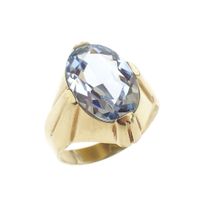 Vintage gold ring with aquamarine