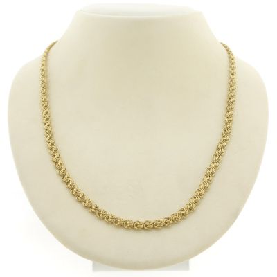 Gold (double) Prince of Wales link necklace | 46.5 cm Image 1 of Gold (double) Prince of Wales link necklace | 46.5 cm