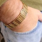 Image 3 of Gold wide link bracelet | 20 cm