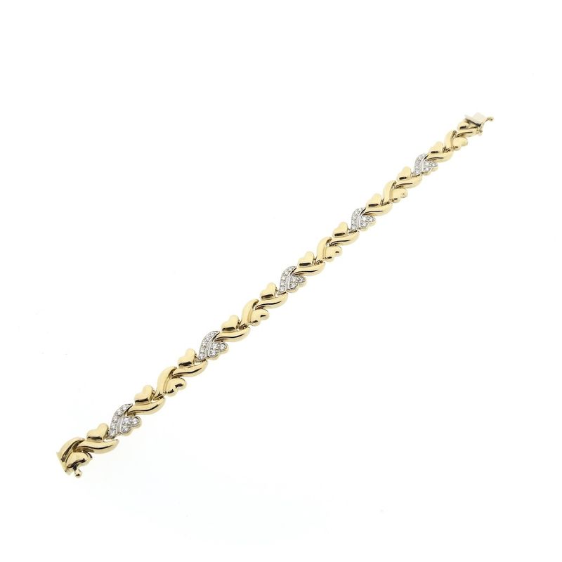 Image 7 of Gold fantasy link bracelet with zirconia