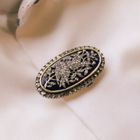 Image 4 of Antique gold brooch with diamonds and ruby approx. 0.81 ct.