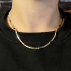 Image 7 of Two-tone gold Figaro/gourmet link chain