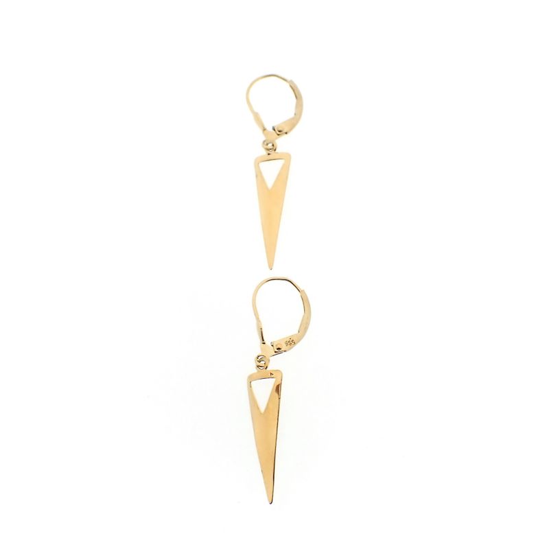 Image 5 of Gold triangle stud earrings