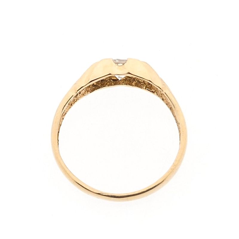 Image 5 of Gold solitaire ring with zirconia