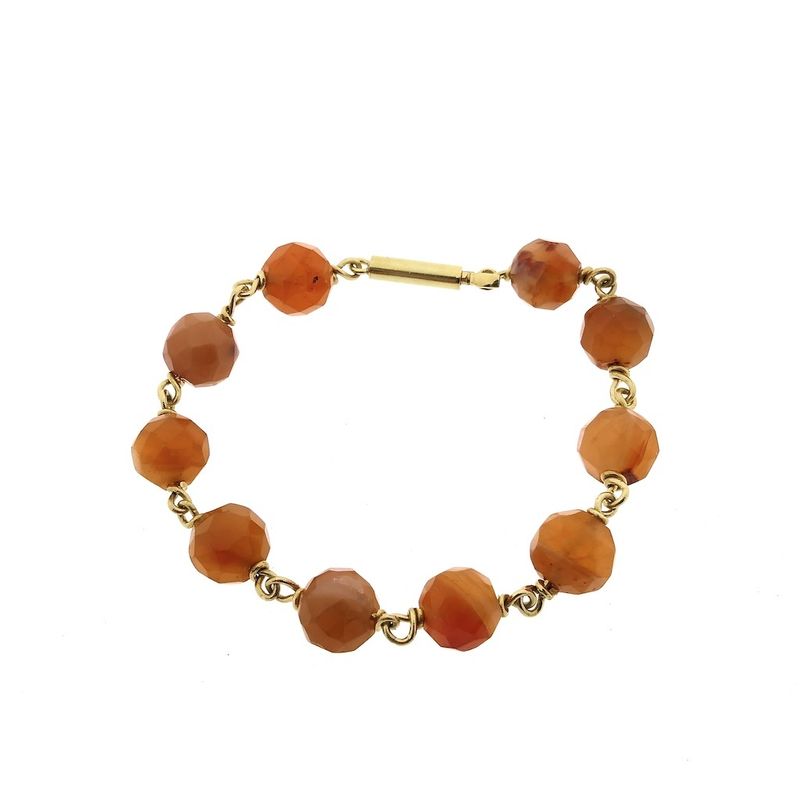 Image 2 of Gold bracelet with carnelian