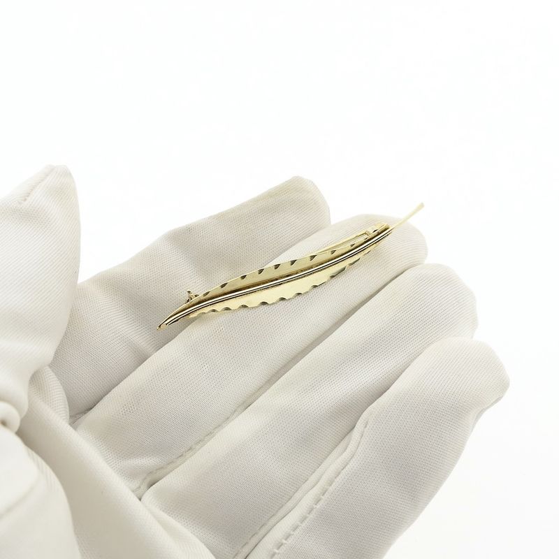Image 6 of Vintage gold brooch of a feather