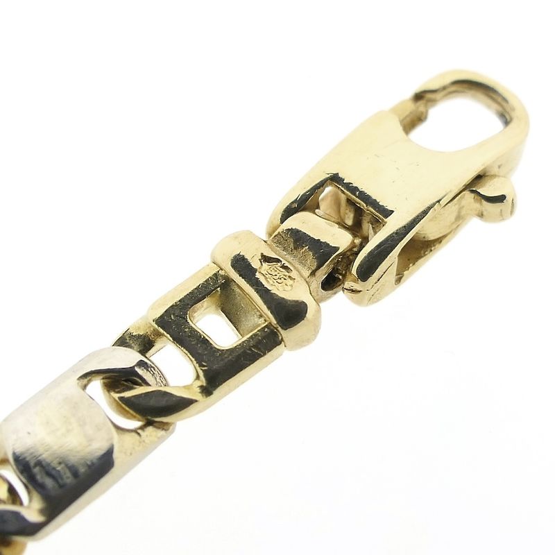 Image 6 of Two-tone gold navy link necklace; Men | 61 cm