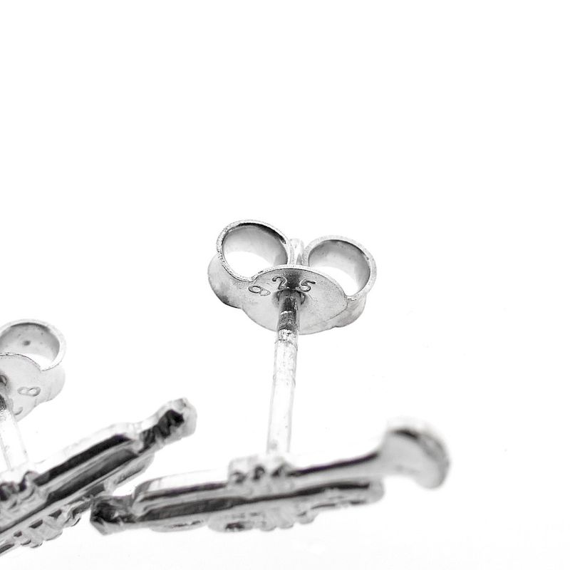 Image 6 of Silver trumpet stud earrings