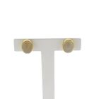 Image 1 of Gold stud earrings with moonstone