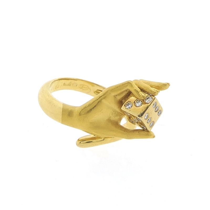 Image 6 of Carrera y Carrera vintage gold ring with diamonds; 0.20 ct.