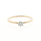 Image 3 of Gold solitaire ring with diamond | 0.12 ct.