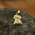 Image 2 of Gold pendant of two dogs with zirconia