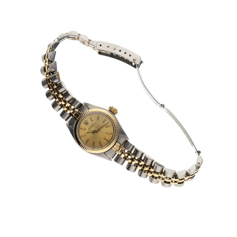 Image 4 of Rolex Oyster Perpetual 26mm Ref. 6719; Vintage gold/steel ladies watch