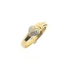 Image 1 of Gold Claddagh ring with diamonds; 0.085 ct.