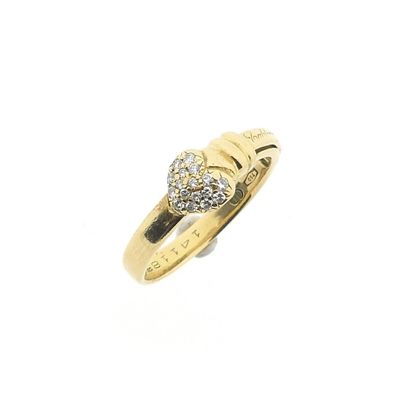 Gold Claddagh ring with diamonds; 0.085 ct. Image 1 of Gold Claddagh ring with diamonds; 0.085 ct.