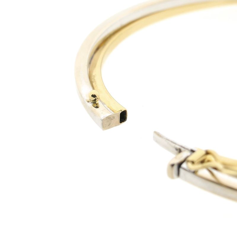 Image 7 of Two-tone gold slave bracelet; Size M/L