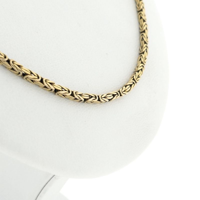 Image 5 of Gold square king link necklace | 61 cm