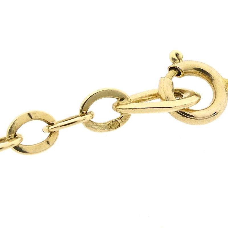 Image 5 of Tricolor gold navy link necklace | 51 cm