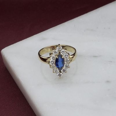 Image 2 of Gold cocktail ring with zirconia