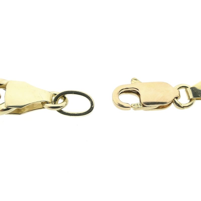 Image 7 of Gold gourmet link bracelet with engraving plate | 21 cm