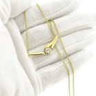 Image 6 of Gold gourmet link necklace with fixed pendant and zirconia