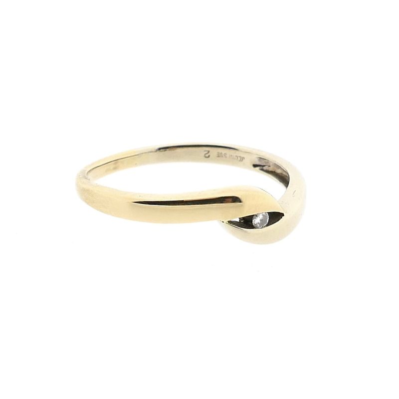 Image 4 of Jeunesse bicolor gold ring with diamond; 0.02 ct