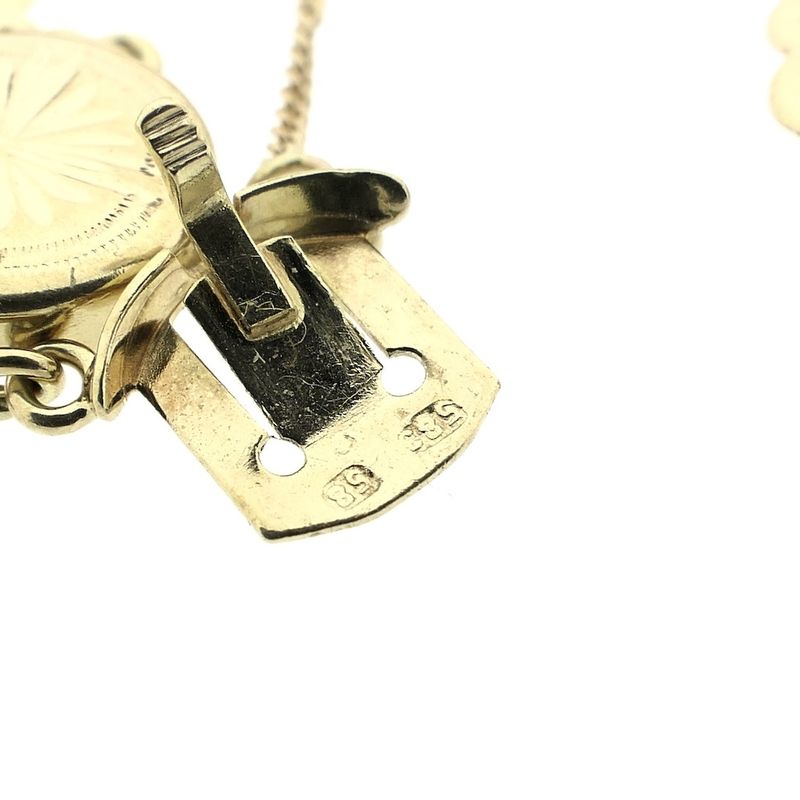 Image 4 of Antique gold boat bracelet with garnet