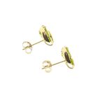 Image 10 of Gold stud earrings with peridot