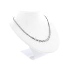 Image 5 of 18K white gold tennis necklace with 3.00 ct. diamonds | 42 cm