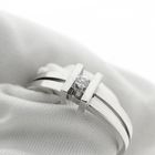 Image 5 of White gold solitaire ring with diamond; 0.09 ct.