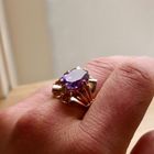 Image 7 of Rose Gold Ring Set with a Synthetic Gemstone