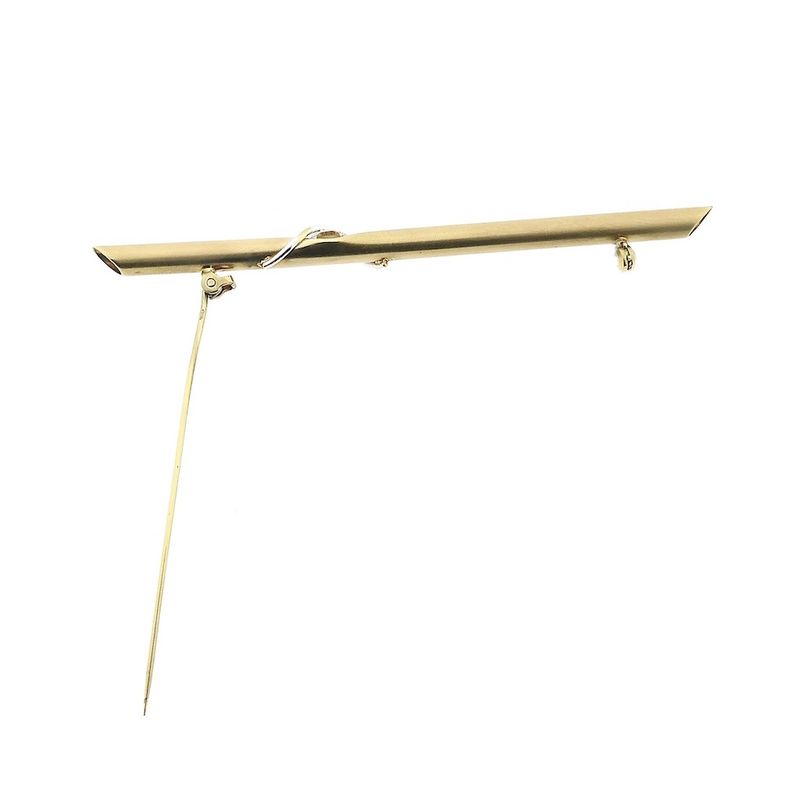 Image 7 of Gold brooch with zirconia